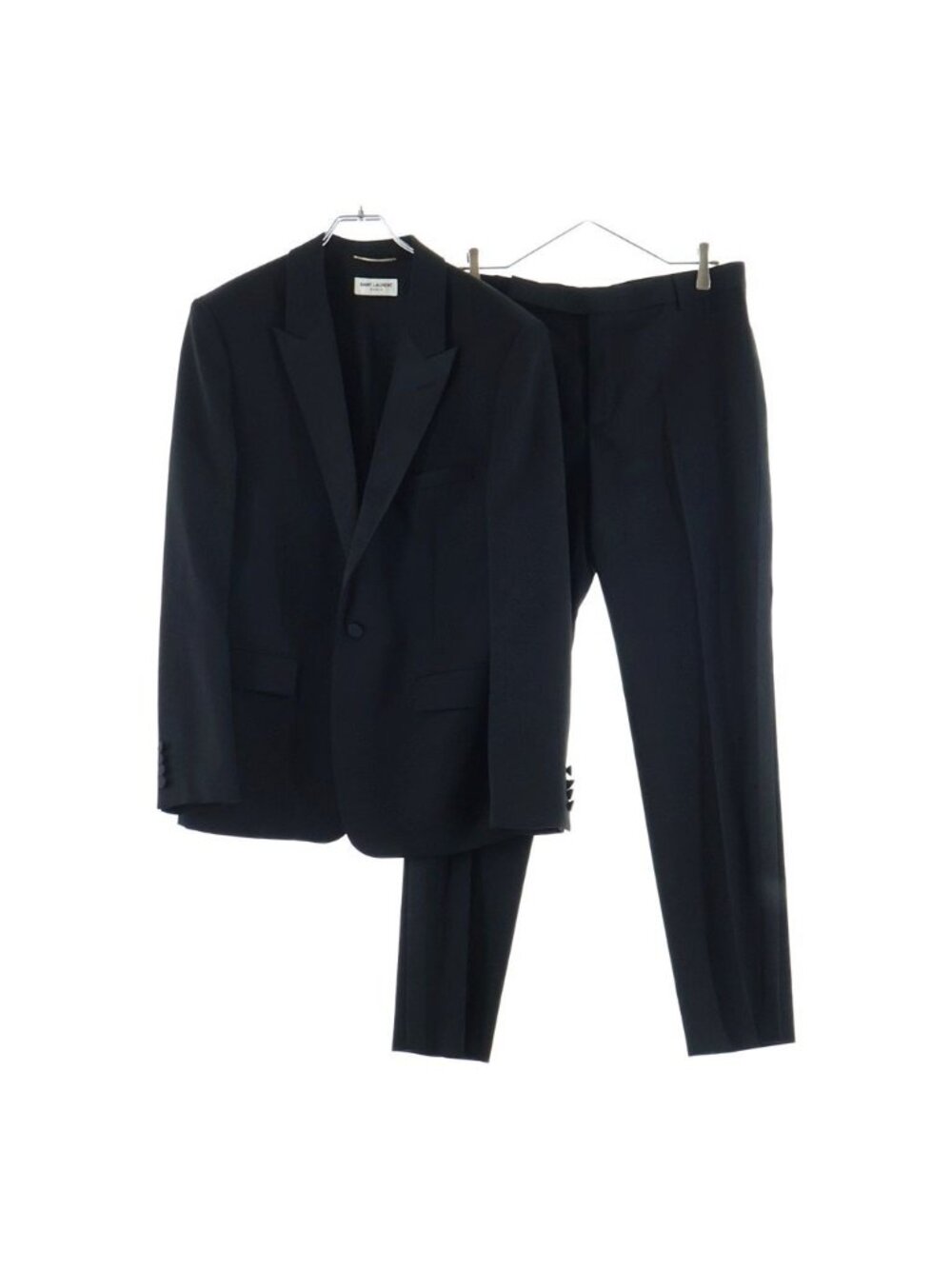 Saint Laurent Paris Iconic le Smoking Jacket Low Waist Trousers Pants Set Suit